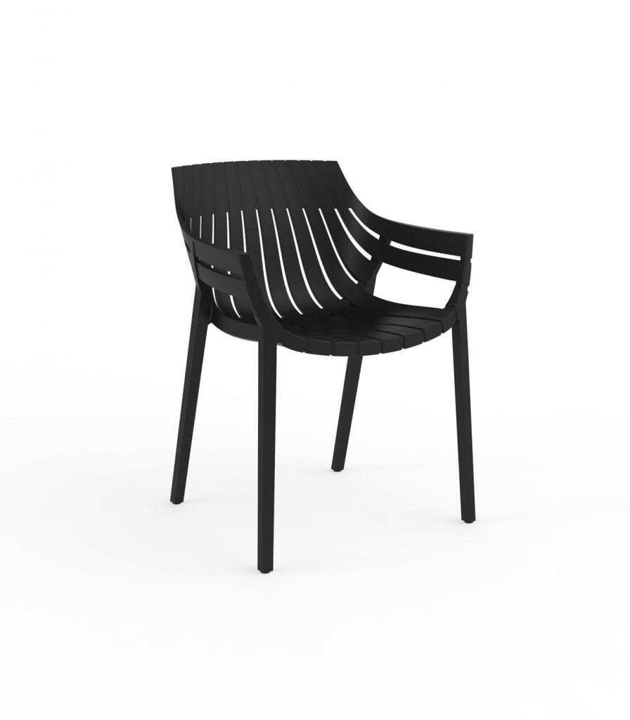 sillón negro polipropileno